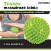 Tüskés masszírozó labda 9 cm (zöld)