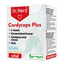 DR Herz Cordyceps Plus + C-vitamin 60 db kapszula doboz