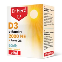 Dr. Herz D3-vitamin 2000 NE+Szerves Cink kapszula 60 db