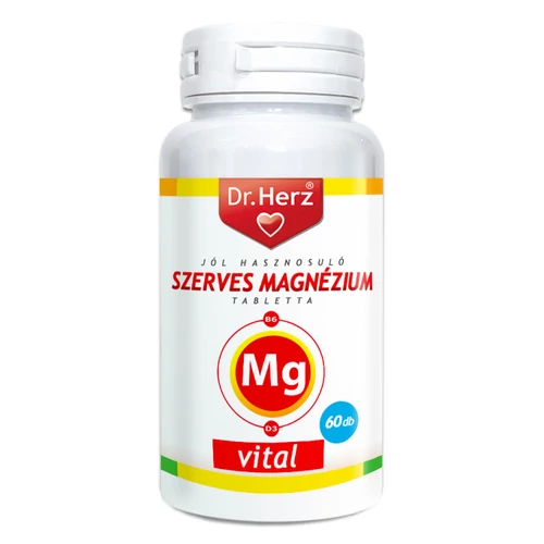 Dr Herz Szerves Magnézium + B6 + D3 tabletta 60 db