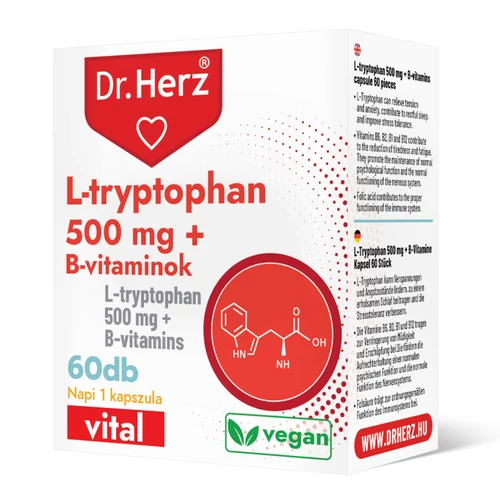 DR Herz L-Tryptophan + B-vitaminok 60 db kapszula