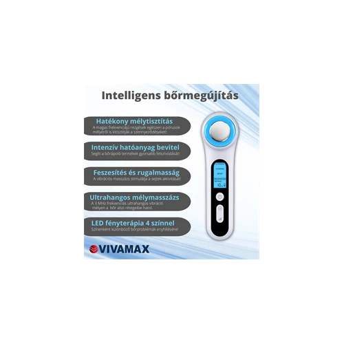 SkinMax Ultrahangos mélymasszázs készülék fényterápiával