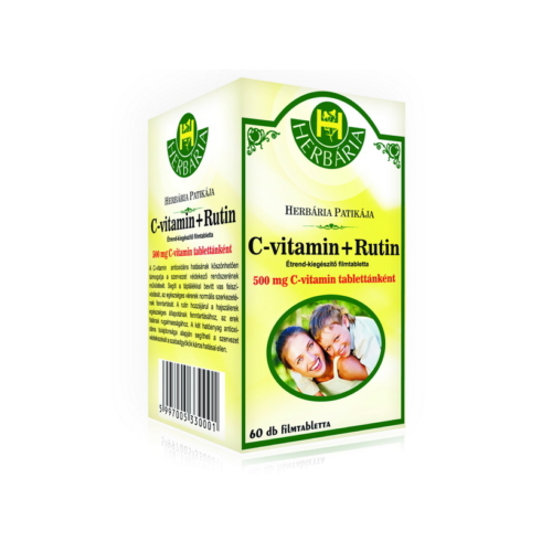 Herbária C-vitamin + Rutin étrend-kiegészítő filmtabletta 60 db