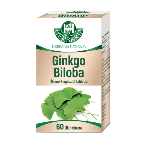 Herbária Ginkgo biloba étrend-kiegészítő tabletta
