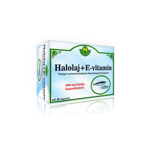 Herbária Halolaj + E-vitamin - Omega-3 zsírsavat tartalmazó étrend-kiegészítő kapszula 60 db