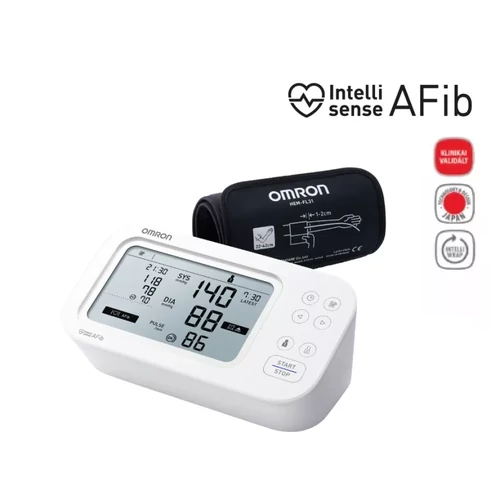 OMRON M6 Comfort Intellisense felkaros vérnyomásmérő pitvarfibrilláció (AFib) üzemmóddal