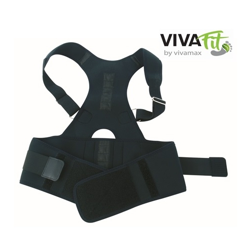 VivaFit mágneses tartásjavító háttámasz turmalinnal (M-es méret)